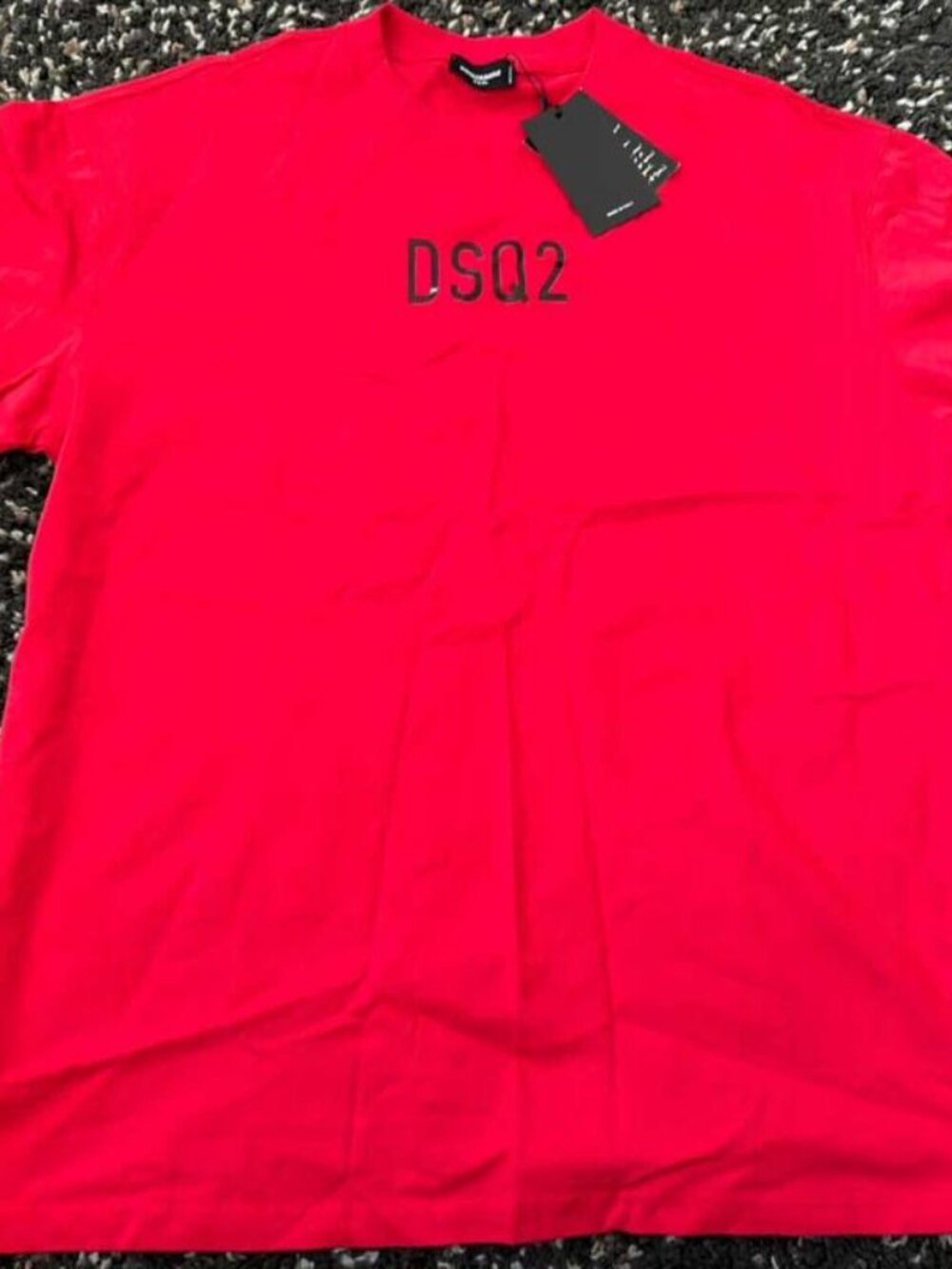 Dsquared2 DSQ2 Logo T-Shirt Red Glossy Print NWT XXXL